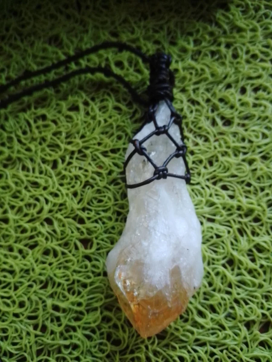 Wrapped Citrine Pendant