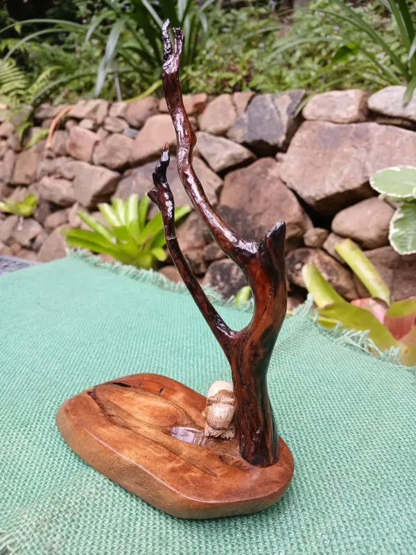 Polished Driftwood Sculpture